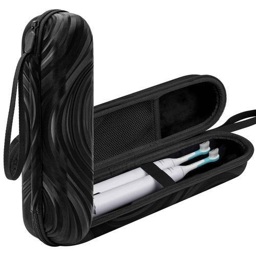 TOCCOOL Electric Toothbrush Case, Carrier Bag for Travelling, Portable Toothbrush Carrying Case Holder Compatible with AquaSonic, Sumkyle, Oral-B iO Series, Philips Sonicare. (Black)