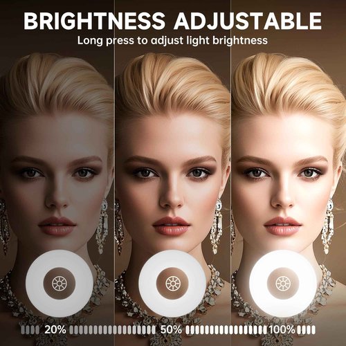 MINISO Vanity Mirror with Lights-12" x 14" Arched Makeup Mirror with 3 Color Lights, Adjustable Brightness,10X Magnification