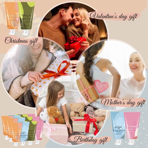36 Pcs Christian Hand Lotion Bulk Gifts for Women Bible Verse Mini Travel Hand Cream Religious Thanksgiving Christmas Gift for Church Members Prayers Teachers Coworkers Homeless