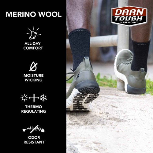 Darn Tough Vermont Men's Element Micro Crew Lightweight Running Sock (Style 1118) - Dark Teal, X-Large