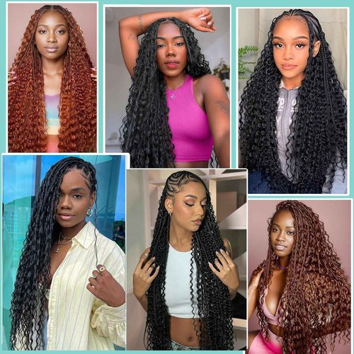 Human Braiding Hair for Boho Braids 22 Inch 110g Deep Wave Bulk Human Hair for Braiding No Weft 12A Curly Human Hair Extensions for Boho Braids 2 Bundle Wet and Wavy Human Hair