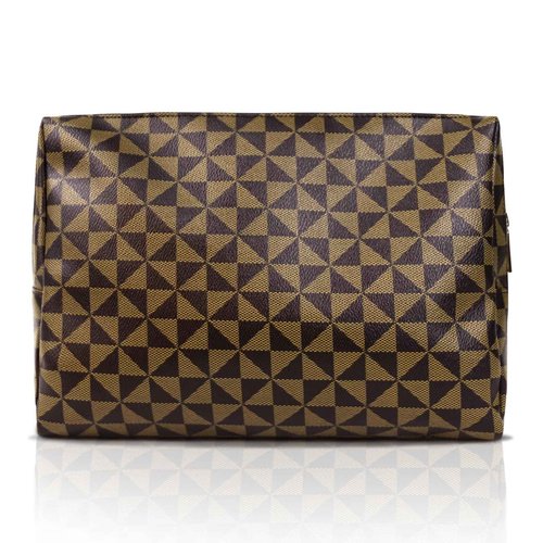 EVDIAGD stylish leather makeup bag - travel makeup bag for women, gift with designer print tote - Great Gift for Girlfriend, Wife, or Mother
