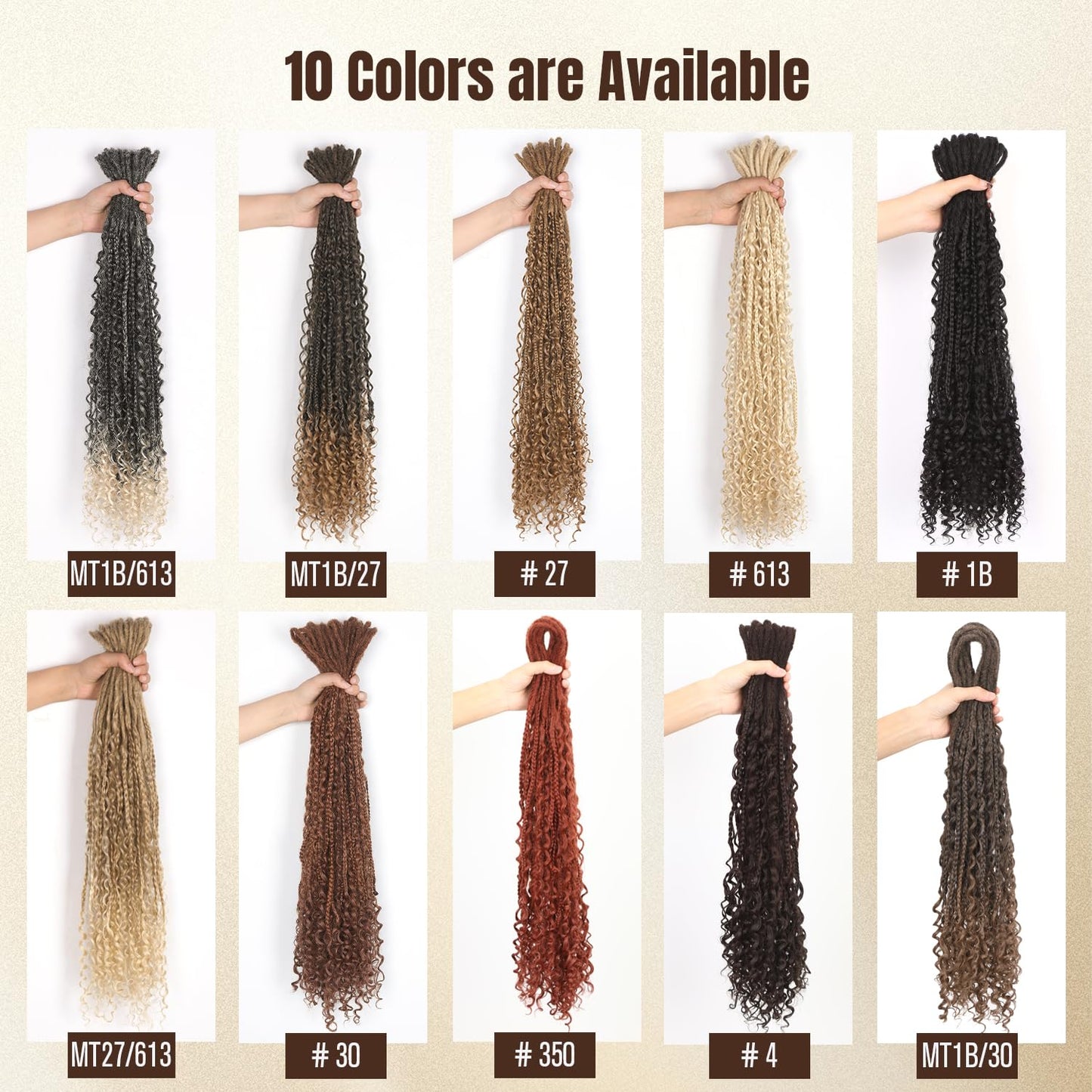 WIGNEE 24 Inches 20 Strands Double Ended Dreadlock Extensions Synthetic Braid in Dreadlock Extensions Curly Dreads Extensions for White Women (24 Inch, 1B)