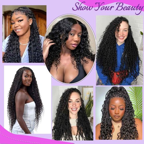 Human Braiding Hair for Boho Braids 110g 18 Inch Deep Water Wave Curly Bulk 100% Human Hair Curly Deep Wave Bundles for Braiding Knotless, Wet and Wavy Crochet Hair Extensions Bohemian Micro Braiding