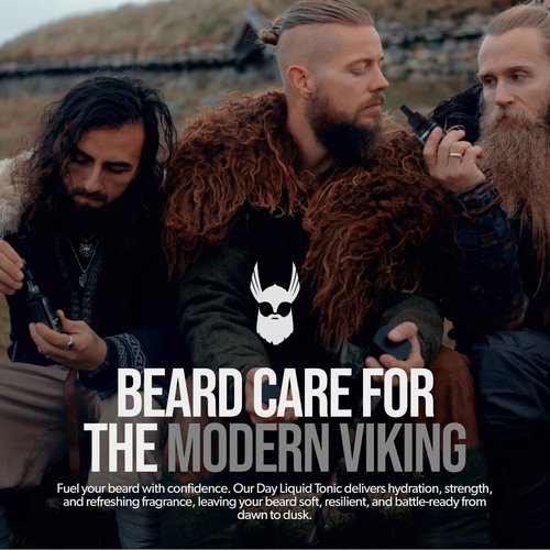 The Beard Struggle - Day Liquid Tonic Beard Oil - Silver Collection (Viking Storm) - Beard Oil for Men - Moisturize, Softens Hair, Reduces Itch - Day Time Beard Growth Oil (1 Fl oz)