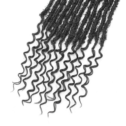 Long Butterfly Locs Crochet Hair With Goddess Locs Curly Ends 28 Inch Distressed Locs Crochet Hair For Black Women Hair Extensions (28 Inch, 6packs,1B)