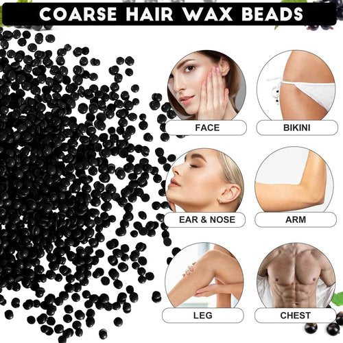 2.5 lb Bulk Sensitive Skin Wax Beads for Hair Removal, Waxing Beads for Coarse and Fine Hair, Gentle Formula for Body Brazilian Waxing, Bikini Face Leg Underarm Back Chest, Includes 20 Sticks