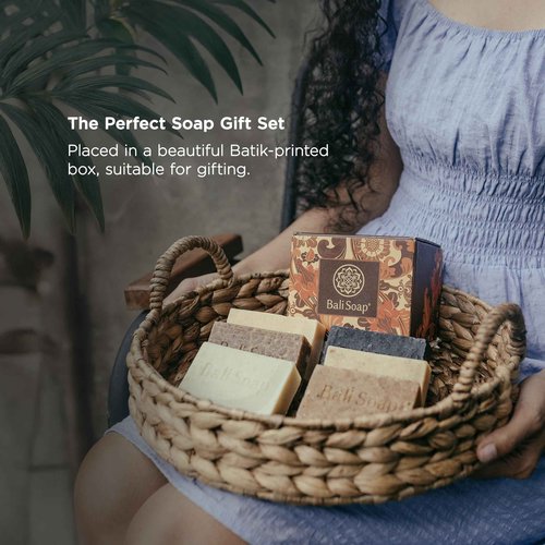 Bali Soap Tropical Paradise Collection – 6-Pack Premium Handmade Soap Gift Set, Exotic Fruit & Floral Scents, Vegan Spa Experience for Women & Men