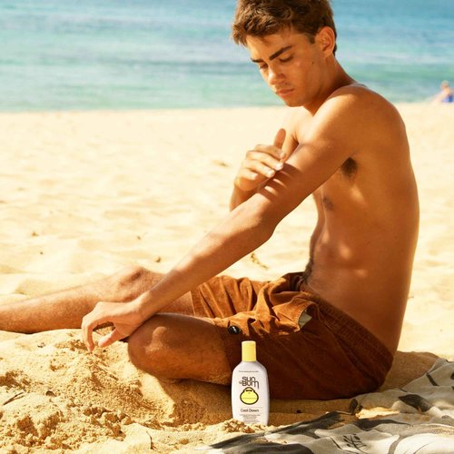 Sun Bum Cool Down Aloe Vera Lotion Vegan After Sun Gel With Cocoa Butter To Soothe and Hydrate Sunburned Skin, 8 oz (Pack of 2)