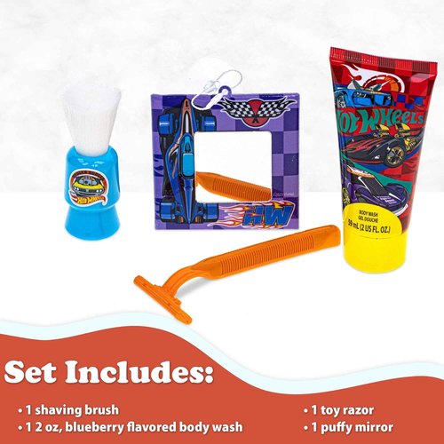 Hot Wheels My First Shaving Kit, Little Boy Pretend Shave Kit, Fake Toy Razor, Safe for Kids Ages 3+