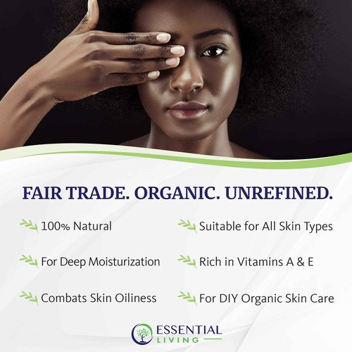 Essential Living: Unrefined Shea Butter - For Raw and Organic Body Butter, Body Scrub, Lotion, Hair Conditioner and Organic Soap Making - 16-oz. Jar - 100% Natural and Fair Trade
