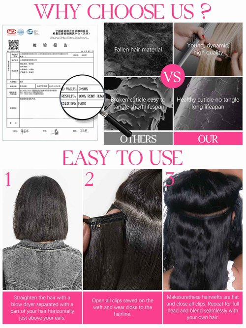 Lacer Body Wave Clip in Hair Extensions, 7 Pcs 120g Wavy Clip in Extensions for Women Grade Brazilian Virgin Human Hair Natural Black 18 Inch