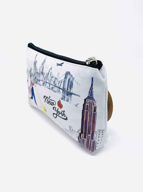 Girls & Women Fashion Cute New York Souvenir Zipper pouch Travel Cosmetic Bag Makeup Purse (JP-330104H)