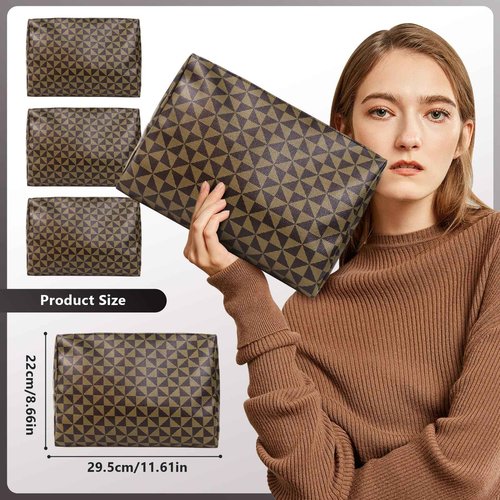 EVDIAGD stylish leather makeup bag - travel makeup bag for women, gift with designer print tote - Great Gift for Girlfriend, Wife, or Mother
