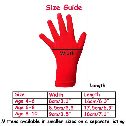 Bamboo Gloves for Eczema, Kids Age 4-6, Dry Hands, Moisturizing Gloves for Children Overnight, 3 Pairs