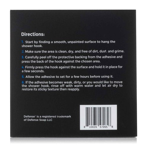 Defense Soap Body Scrubber Shower Hook Combo Set