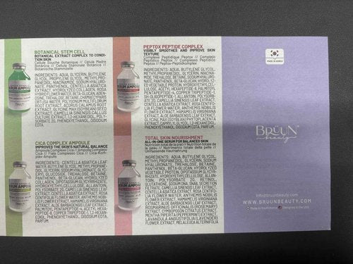 BRÜUN SC - Control Stem Cell Ampoule - Micro Needling Korean Serum Booster for Face and Body to Use with and without Derma Pen Microneedling Skin Care Serum 1.18 fl.oz
