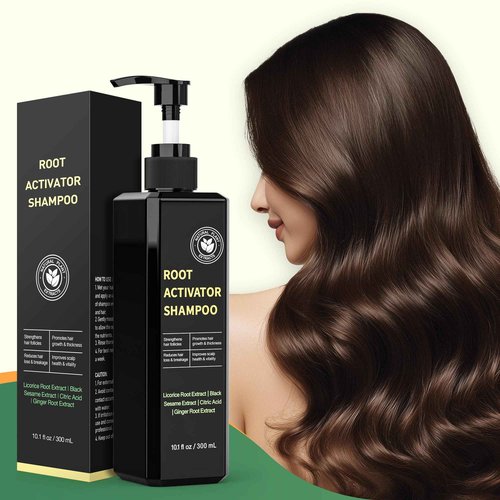 Root Activator Shampoo for Hair Growth - Natural Formula DHT Blocker with Fo-Ti Root and Ginger to Strengthen Follicles, Shampoo for Man & Women to Thinning and Lost Hair