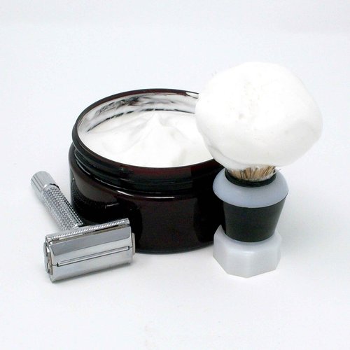 TSE for Men Nag Champa Shaving Soap with Tallow and Shea Butter. Natural Ingredients for Rich Lather and a Smooth Comfortable Shave. Artisan 4.5 oz Semi-Soft Italian Style. Made in the USA.