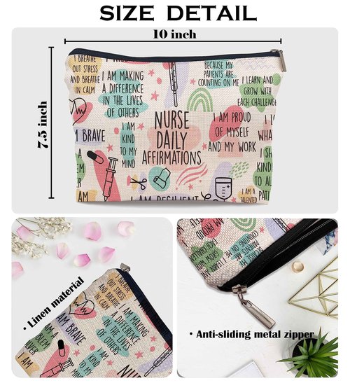 Ayxvt Nurse Bag,Nursing Bags for Nurses, Nurse Cosmetic Bag,Nurse Gifts, Nurse Makeup Bags,Nurse Gifts for Women, Nurse Zipper Pouch