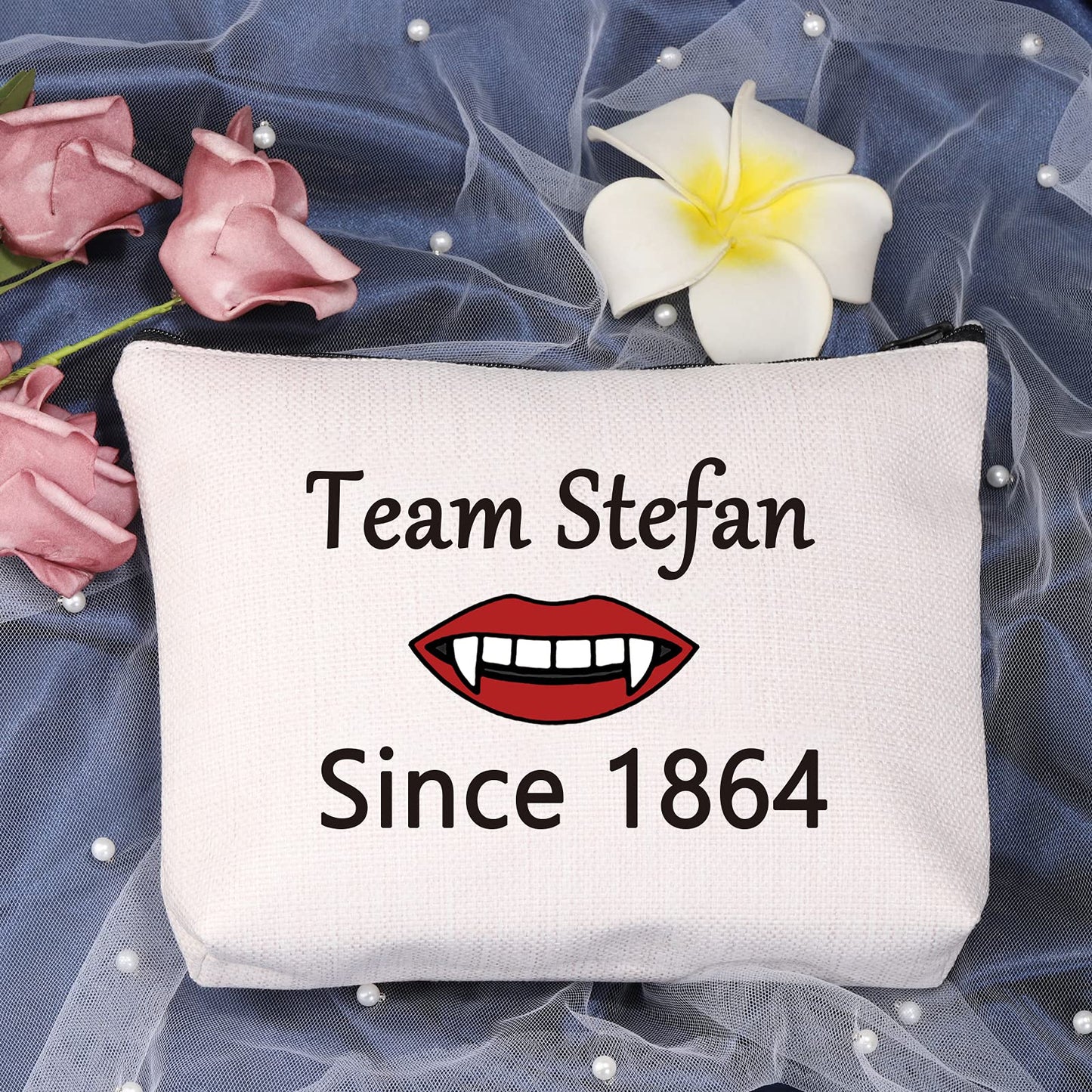 LEVLO The Vampire Lovers Gift Team Damon Stefan Salvatore Since 1864 Makeup Bags Vampire Fandom Gift for Fans (Stefan)