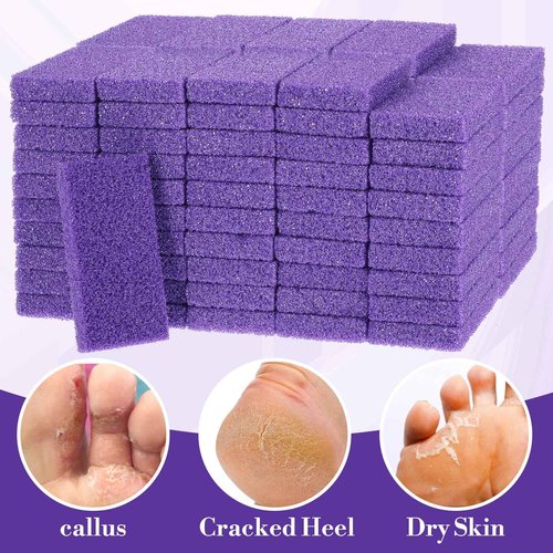 200 Pcs Purple Pumice Stone for Feet Disposable Foot Pumice Stone Bulk Foot Pumices Scrubber Dead Skin Pumices Foots Callus Remover for Feet Pedicure Foots Heel Exfoliator Tool Sponge Salon Home Use