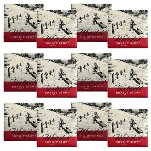 Greenwich Bay Mini Botanical Soap Bars – 12 Pack 1.9 oz Each – Individually Wrapped Guest Soaps for Airbnb, Spa, Travel, Bath – Travel Size Bar Soap Set, Winterfield