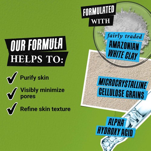 Kiehl's Rare Earth Deep Pore Minimizing & Polishing Powder Cleanser, Face Wash for Oily Skin, Refines Skin Texture, Reduces Excess Oil, with Amazonian White Clay & Alpha Hydroxy Acids - 3.5 fl oz