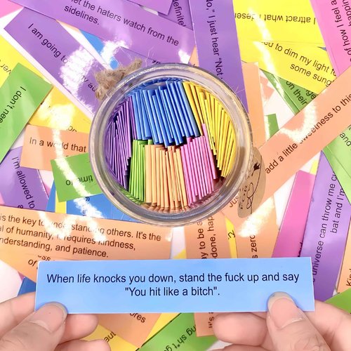 Badass Affirmation Jar, 90 Daily Affirmation Jar for Women, Positive Affirmation Cards, Motivational Cards, Daily Affirmations, Words of Affirmation, Badass Gifts For Women