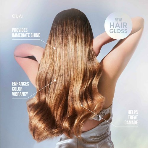 OUAI Hair Gloss - In-Shower Shiny Hair Treatment & Glaze with Frizz Control - Heat Protectant Infused with Hyaluronic Acid, Rice Water & Panthenol - Paraben, Phthalate & Sulfate Free (6 Oz)