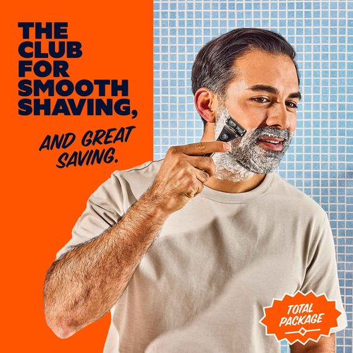 Dollar Shave Club | The Total Package Gift Set | 4 Swift Rinse Refill Cartridges, 1 Heavy Metal Handle, 1 Prep Scrub 3 ounce, 1 Shave Butter 3 ounce, 1 Post Shave Dew 3.4 ounce, Razors for Men