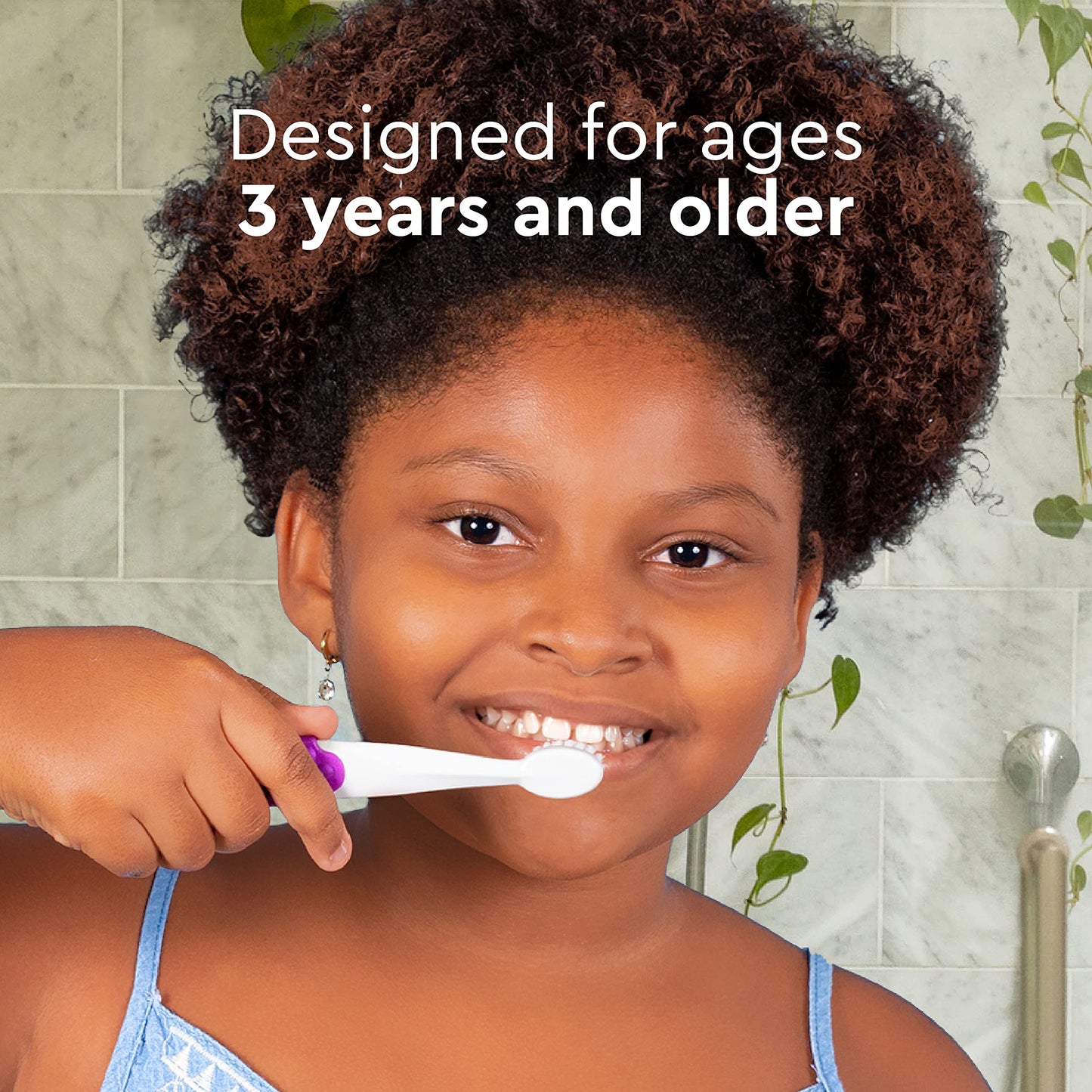 RADIUS Totz Plus Brush Kids Toothbrush Silky Soft BPA Free ADA Accepted Designed for Delicate Teeth & Gums for Children 3 Years & Up - Assorted - Pack of 3