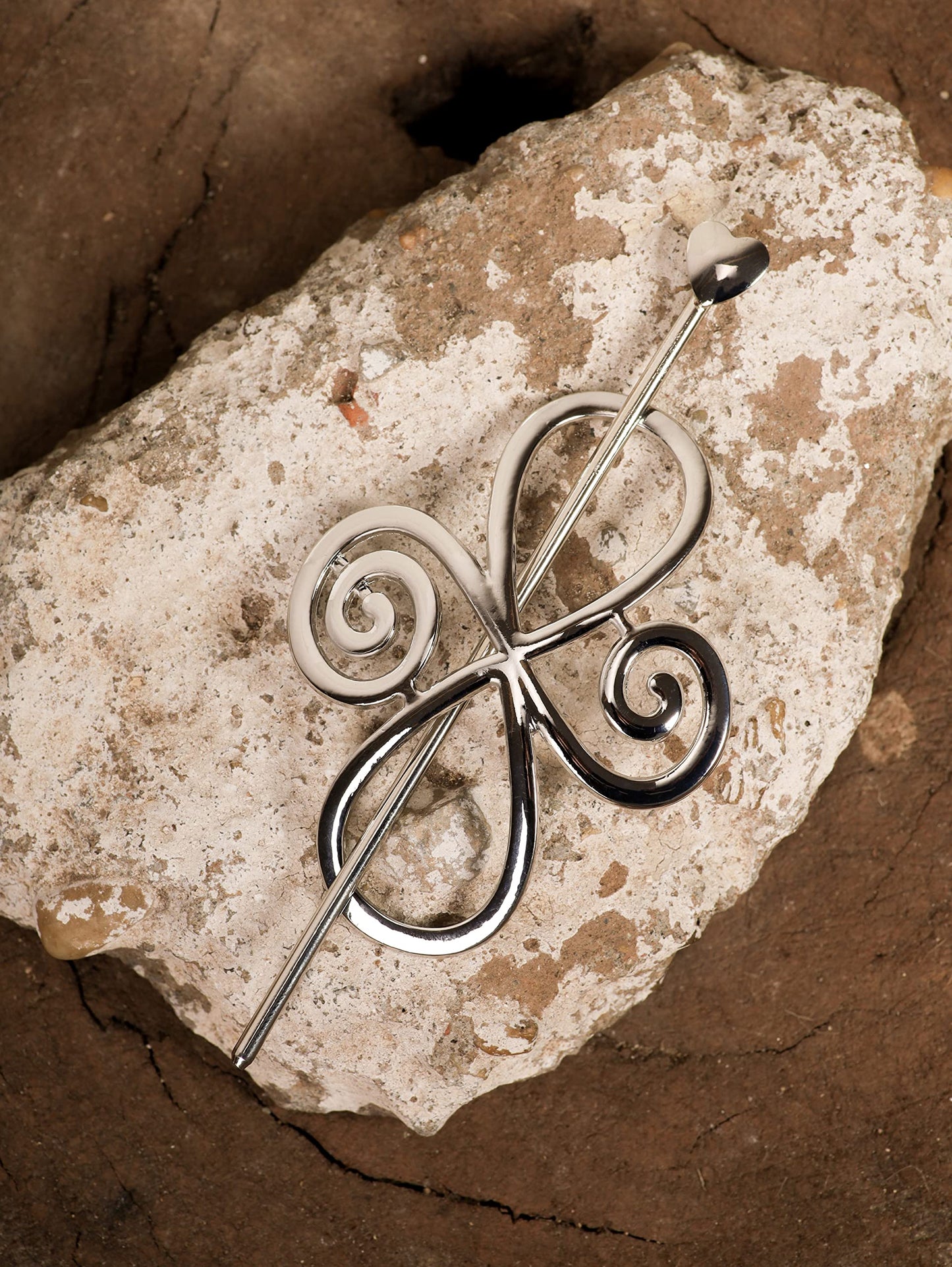 HAQUIL Viking Hair Accessories Antique Viking Celtic Knot Celtic HairPins Clip Silver Hair Sticks Irish Hair Decor For Long Hair Jewelry