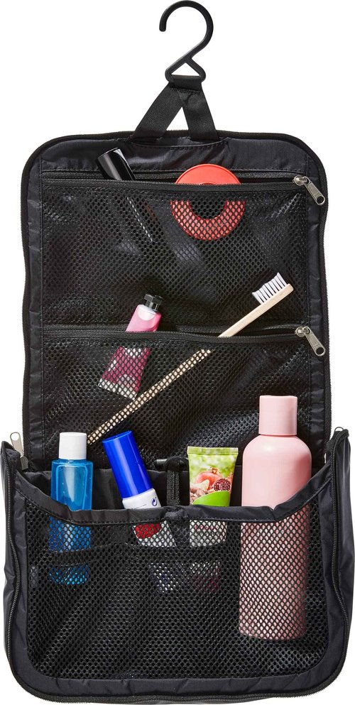 Deuter Wash Center Lite II 3L - Lightweight Hanging Toiletry Bag for Trekking and Travel - Black