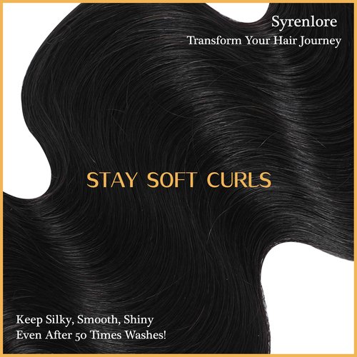 Syrenlore Raw Vietnamese Human Hair Bundles Body Wave Sew In Thick Bundles 100% Real Unprocessed Raw Vietnamese Virgin Human Hair Bundles Bodywave Quick Weave Single Bundle for Black Women 10 Inch