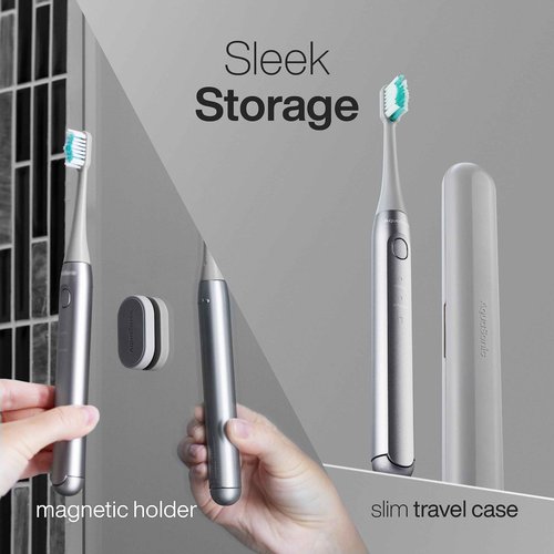 Aquasonic Icon Toothbrush & Water Flosser Bundle (Stone)