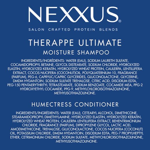 Nexxus Shampoo and Conditioner Therappe & Humectress 2 Count for Dry Hair Care With Proteinfusion Blend for 24-hour Moisture 13.5 oz