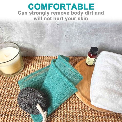 3 pcs/Set 12"×12" Super Rough Home Spa Exfoliating Nylon Bath Cloth/Towel - Magic Shower Washcloth for Body - Shower Scrubber - Remove Dead Skin - Great for Skin Care in The Bath