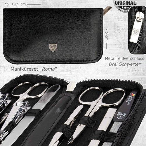 3 Swords Germany Solingen Manicure Pedicure Set Nail Care Kit Made in Germany