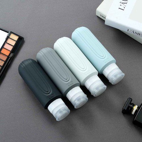 Mrsdry Travel Bottles for Toiletries, Large 6oz Oversize Containers, BPA Free Leak Proof Tubs Refillable Liquid Traveler Accessories with Toiletry Bag for Cometic Shampoo and Lotion Soap (4 Pack)