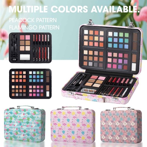 Hot Sugar Makeup Kit for Teenager Girls 10-12, All in One Beginner Makeup Kit for Women Full Kit, Teen makeup kit Cosmetic Gift Set for Birthday Christmas (Flamingo)