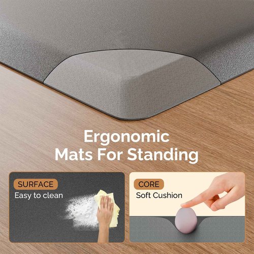 OmySalon 24’’x36’’x1/2’’ Shampoo Mat for Salon Anti Fatigue Standing Matt for Hair Stylist, Barber Floor Mat Waterproof Non Slip