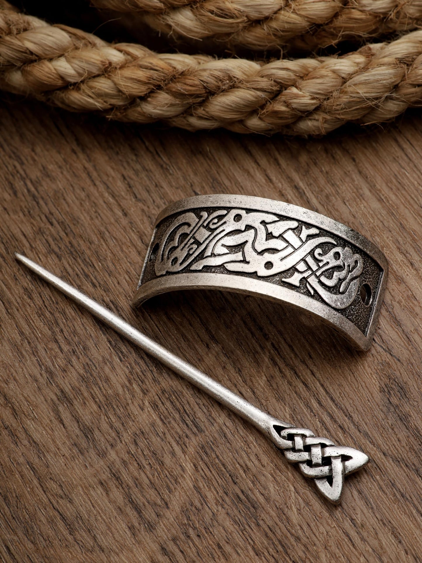 HAQUIL Celtic Knot Raven Hairpin for Women Men Fashion Vintage Punk Gothic Hairpin with Trendy Design Men Women Jewelry Gift