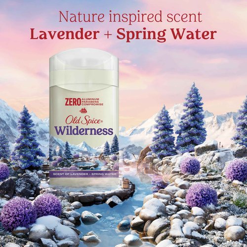 Old Spice Men's Deodorant Aluminum-Free Wilderness with Lavender, 3oz (Pack of 3)