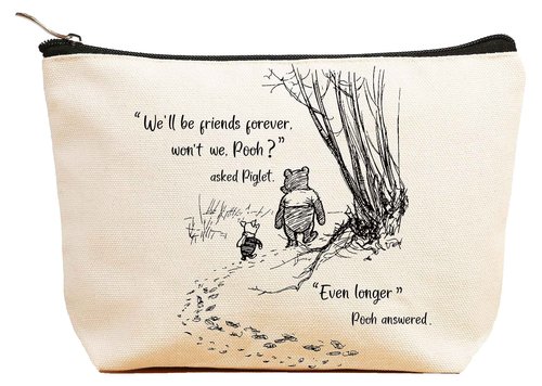 ZVMIS Friendship Gift-Best Friends Bestie BFF Gift-Daughter Sister Niece item-Birthday Best Christmas Idea -Makeup Bag Cosmetic Bag Travel Accessory Pouch-We’ll Be Friends Forever keepsake