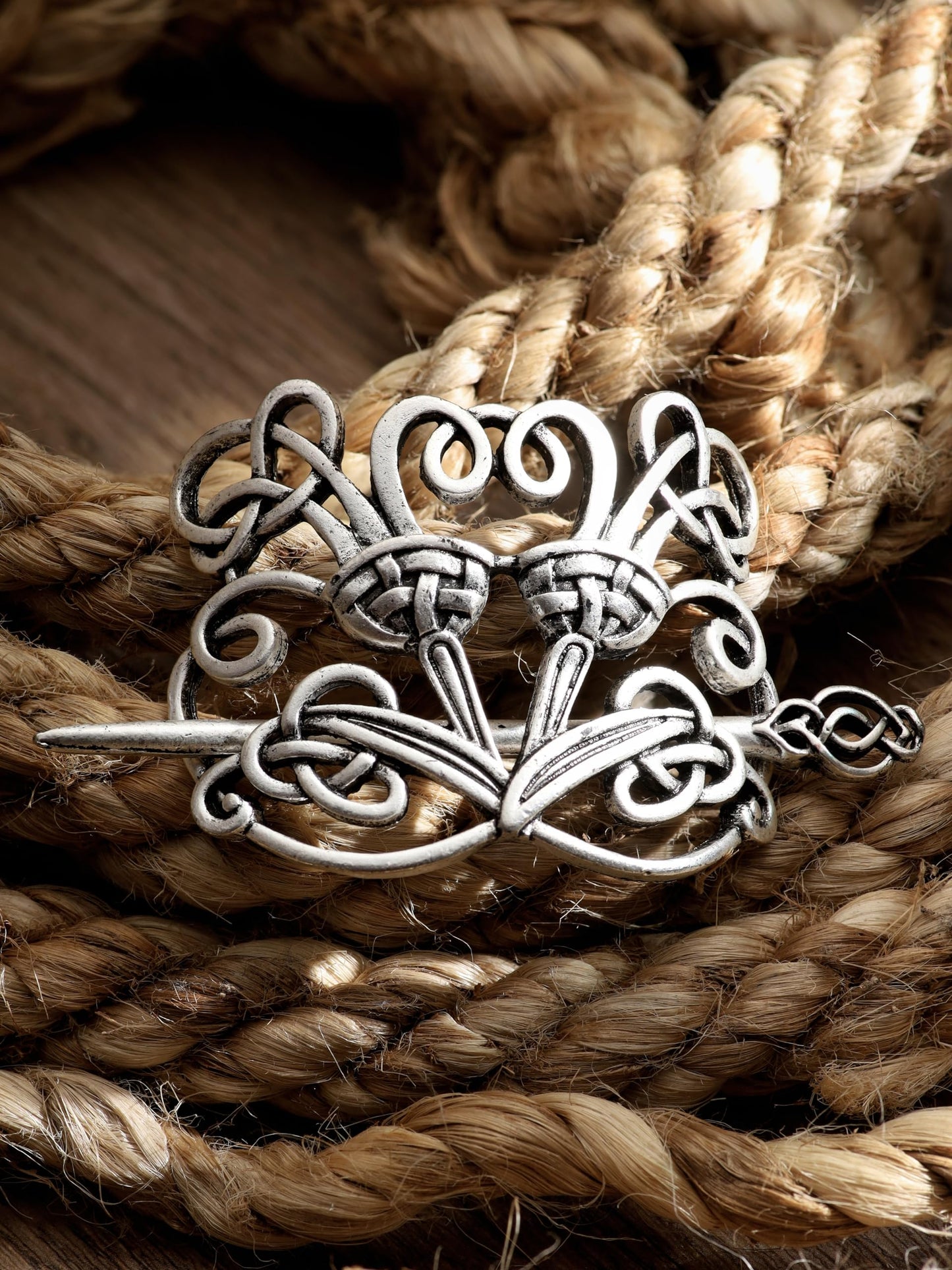 HAQUIL Celtic Knot Hair Pin for Men Women Fashion Punk Gothic Celtic Knot Hair Pin Barrette Hair Clip Pin Norse gift