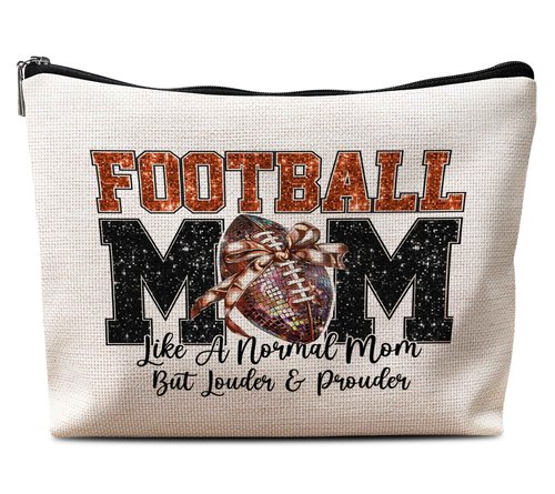 YeiHe Football Lovers Accessory: Mom's Gifts Cosmetic Zipper Makeup Pouch