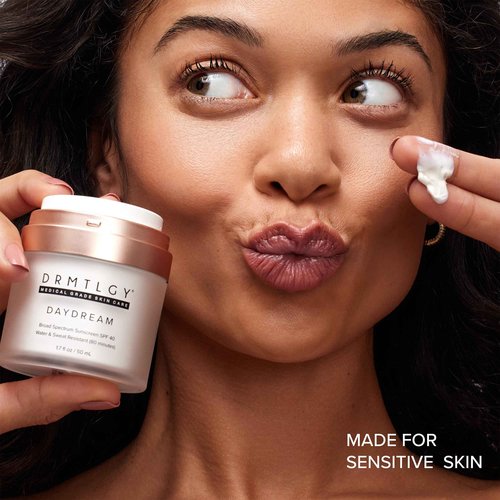 DRMTLGY Day Dream Sunscreen & Face Moisturizer SPF 40 – Water & Sweat-Resistant Sunscreen for Sensitive Skin – UVA/UVB Protection, Skin Care & Makeup Friendly