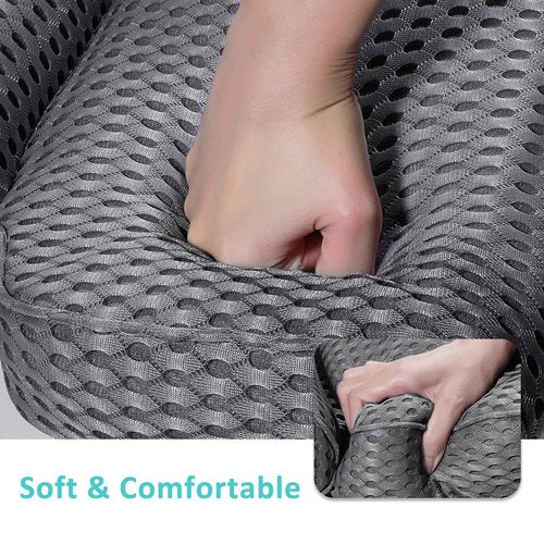 Bath Pillow for Tub Support Neck and Back, Bathtub Pillow Bath Accessories for Bathtub Women, Hot Tub Accessories for Adults Gray