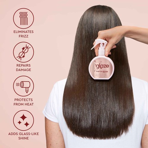 Glaze Auburn Spice Color Conditioning Gloss and Mirror Shine Spray Bundle - For Light-Medium Brown & Natural Red Hair